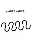 4 Adet, Siyah Renk, 7,5 Cm, Metal Kanca, S Kanca, Es Kanca, Banyo Kanca, Demir Kanca