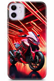 Apple iPhone 11 uyumlu Otomoto 26 Kab Kırmızı Alev Motor