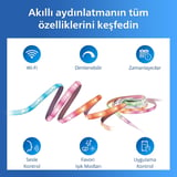 Philips Smart Lighting RGBIC LED Şerit 10 m (Type-C) - Google Home, Alexa, HomeKit ve Matter uyumlu