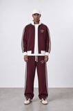 Erkek Far From Basic Şerit Detaylı Doubleface Eşofman Takımı Bordo