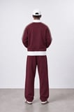 Erkek Far From Basic Şerit Detaylı Doubleface Eşofman Takımı Bordo