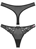 Siyah Dantelli  G String Külot