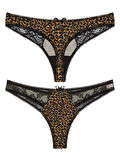 Büyük Beden Leopar Desenli  G String Bato Külot