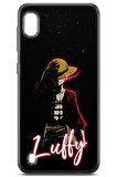 Samsung Galaxy A10 uyumlu Anime 36 HD Baskı One Piece Luffy Siyah