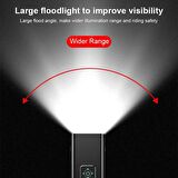 2xXML-T6 LED Su Geçirmez Bisiklet Farı PowerBank 4800Mah Pil
