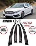 Honda Civic Cam Rüzgarlığı 4-lü 2016-2021 Arası Takım