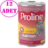 Proline Kedi Konserve Maması Somonlu 400 Gr 12 AD