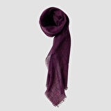 Uretti - Süreyya 2663 -  El Yapımı Pigment Flamlı Zincir Desen Eşarp - Mor