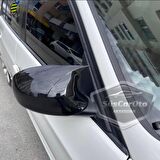 BMW E90 LCİ Makyajlı Kasa 2008-2011 3 Serisi Batman Yarasa Ayna Kapağı Piano Black ABS Plastik