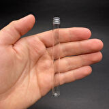 5 Ml Cam Deney Tüpü 10 Cm  , Gri Kauçuk Tıpalı 5 Cc Cam Tüp x 10 Adet