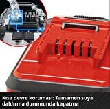 Orijinal Einhell 18 V 4.0 Ah SEALED Power X-Change PLUS (18 V Akü, Su ve Toz Koruması, IP57 Koruma Sınıfı,Tüm PXC cihazları için evrensel kullanım, Şarj cihazı dahil değil) - 4511627