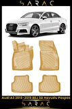 Audi A3 Hb/sedan 2014 Model Bej Araca Özel 3d Havuzlu Paspas