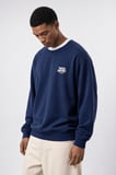 Erkek Not Basic Project Baskılı Oversize Sweatshirt Lacivert