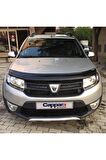 Dacia Sandero Ön Kaput Koruma Rüzgarlığı 3mm Akrilik (ABS) Parlak Siyah Deflektör 2012-2020