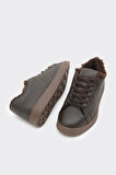 Hakiki Deri Comfort Taban Kürklü Kadın Sneaker 