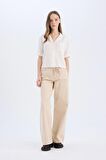 DeFacto Coool Gabardin Pantolon Wide Leg Yüksek Bel Geniş Bol Paça E1794AX25SPER222