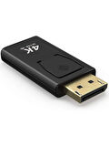 Mini Siyah 4k 30hz Displayport'dan Hdmi'ya Kablo Displayport Çevirici Dönüştürücü Pc Tv Xbox İçin