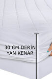 %100 Mikrofiber Sıvı Geçirmez Kapitoneli Fitted Yatak Alezi