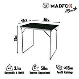 Katlanabilir Alüminyum Kamp Masası - Madfox Zenith - Siyah - 547278