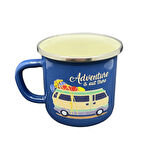 Orcamp Retro Emaye Kupa Bardak Adventure Mavi OUT-1900