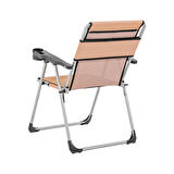 Katlanabilir Piknik ve Kamp Sandalyesi - Bardaklıklı - Rock - Bakır (A-20-R9)- 140KG Taşıma