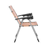 Katlanabilir Piknik ve Kamp Sandalyesi - Bardaklıklı - Rock - Bakır (A-20-R9)- 140KG Taşıma