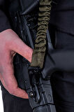 Tüfek Askı Kayışı - Savage - Çift Nokta Yaylı - Tactical - Haki
