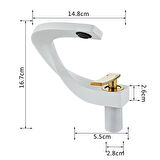 Beyaz Gold Özel Tasarım Soğuk ve Sıcak Güverte Monteli Banyo Lavabo Musluğu