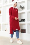 Kapüşonlu Spor Tunik BORDO