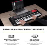 Oxygen 49 V - 49 Tuşlu USB MIDI Klavye Controller, Ritim Pedleri, Akıllı Akor ve Ölçek Modları, Arpejleyici ve Yazılım Paketi Dahil
