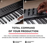 Oxygen 49 V - 49 Tuşlu USB MIDI Klavye Controller, Ritim Pedleri, Akıllı Akor ve Ölçek Modları, Arpejleyici ve Yazılım Paketi Dahil