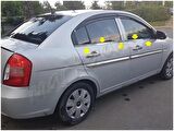WOC Chrome Hyundai Accent Era Krom Cam Çıtası 4 Parça Paslanmaz Çelik