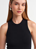  Halter Yaka Fitilli Atlet-Siyah
