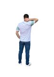 Bisiklet Yaka Parça Ve Dikiş Detaylı T-shirt
