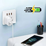 PratikAI 120W USB Hızlı Type-C Uçlu Kablolu Şarj Aleti