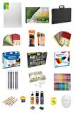 Art Liva-dereceli Kalem-fanart 50x70 Tuval-20 ml Multımix12'li-olıo Maxi 24l'lü 25 Parça Okul Seti