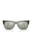 Rb 0840s 66355c 51 Mega Wayfarer Unisex Yeşil Kemik Güneş Gözlüğü