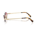 MIU MIU A54S ZVN70O 51 Kadın Oval Gold Metal Güneş Gözlüğü