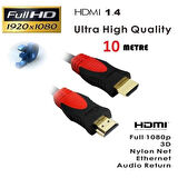 4241 HDMİ Kablosu 10 Metre LCD Laptop FULLHD Ara Bağlantı Erkek-Erkek TV Kablo Ps3 Ps4 Xbox 