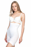 BEYAZ MI Emay 2056 Yüksek Bel Masajlı Uzun Paça Korse
