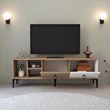 3506 Era TV Ünitesi Raflı 150 Cm Sepet - Beyaz - Yunus