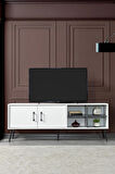 3612 Şile Metal Ayaklı Metal Kulplu 160 Cm Tv Ünitesi - Beyaz