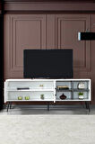 3612 Şile Metal Ayaklı Metal Kulplu 160 Cm Tv Ünitesi - Beyaz