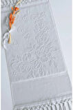 50x90cm SARRA BAĞLAMALI ETAMİN HAVLU - GRİ