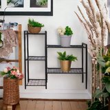DEKORATİF METAL AYAKLI 5 TEL RAFLI SAKSILIK KATLI SAKSI STANDI ÇİÇEKLİK BAHÇE VE BALKON DEKORU GARDEN