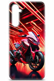 Realme XT uyumlu Otomoto 26 Şeffaf Kırmızı Alev Motor