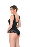 SİYAH MI Emay 2947 Dantelli Agraflı Body Korse