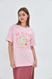 Summer Babe Baskılı %100 Tasarım Kadın Tişört