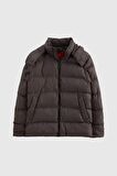 Ds Damat Regular Fit Antrasit Rüzgar Geçirmez Yoğun Elyaf Dolgulu Sıcak Tutan Çıkarılabilir Kapüşonlu Kışlık Mont 1HF07ORT09020 1HF07ORT09020