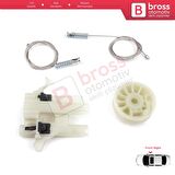 Fiat 500 2007-On 2/3 Kapı Hatchback Cabrio 68070267AD İçin Elektrikli Ön Sağ Cam Kriko Tamir Seti